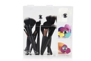 Double Brush Holder with Lid - 3 Side Drawers